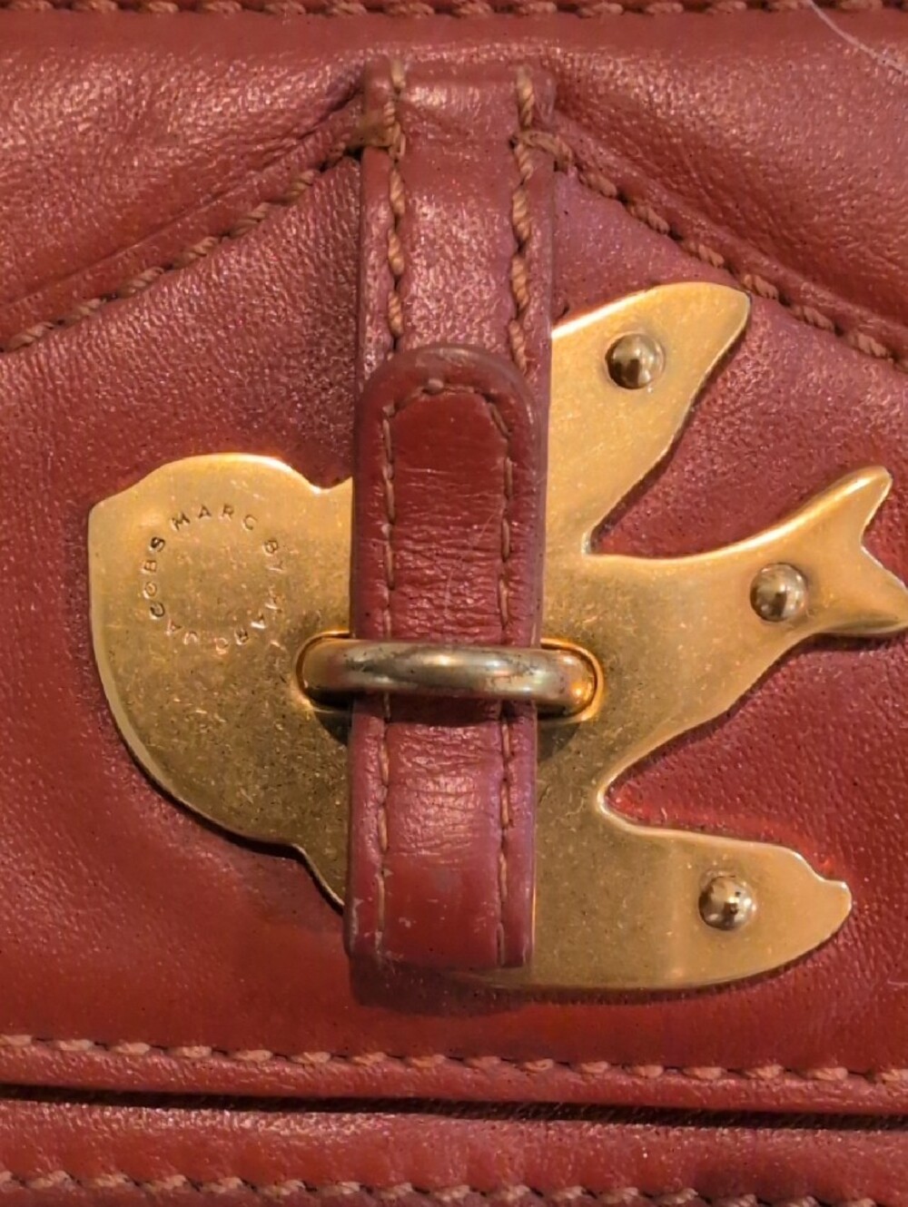 Marc By Marc Jacobs "Petal To The Metal Bird " Wallet In Brown - Retired - Picture 2 of 14